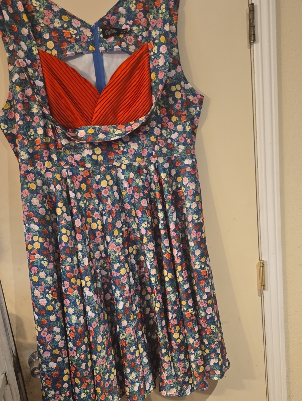Grace Navy Blue and  Floral Print Dress 💐